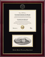 United States Treasury Department certificate frame - Embossed Edition Photo/Certificate Frame in Gallery