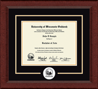 University of Wisconsin Oshkosh diploma frame - Lasting Memories Circle Logo Diploma Frame in Sierra