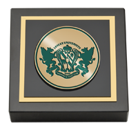 Lesley University paperweight - Masterpiece Medallion Paperweight