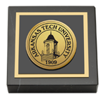 Arkansas Tech University paperweight - Gold Engraved Medallion Paperweight