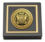 Manhattan School of Music paperweight - Gold Engraved Medallion Paperweight