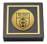 Rush University paperweight - Gold Engraved Paperweight