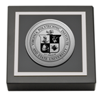 Virginia Tech paperweight - Silver Engraved Medallion Paperweight