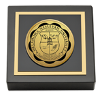 Oklahoma Wesleyan University paperweight - Gold Engraved Medallion Paperweight