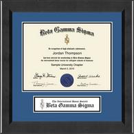 Beta Gamma Sigma Honor Society certificate frame - Lasting Memories Banner Certificate Frame in Arena