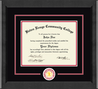 Baton Rouge Community College diploma frame - Lasting Memories Circle Logo Diploma Frame in Arena