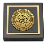 State of Oklahoma paperweight - Gold Engraved Medallion Paperweight