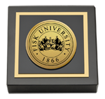 Fisk University paperweight - Gold Engraved Medallion Paperweight