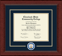 Cleveland State Community College diploma frame - Lasting Memories Circle Logo Diploma Frame in Sierra