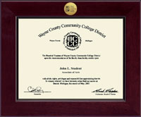 Wayne County Community College District diploma frame - Century Gold Engraved Diploma Frame in Cordova