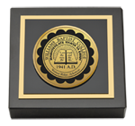 Williams Baptist College paperweight - Gold Engraved Medallion Paperweight