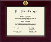 Peru State College diploma frame - Century Gold Engraved Diploma Frame in Cordova