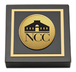 Norwalk Community College paperweight - Gold Engraved Paperweight