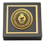 Virginia State University paperweight - Gold Engraved Medallion Paperweight