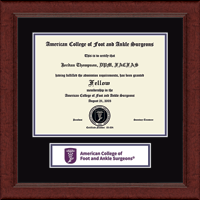 American College of Foot and Ankle Surgeons diploma frame - Lasting Memories Banner Certificate Frame in Sierra
