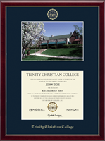 Trinity Christian College diploma frame - Campus Scene Edition Diploma Frame in Galleria