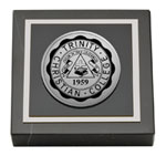 Trinity Christian College paperweight - Silver Engraved Paperweight