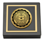 Central Michigan University paperweight - Gold Engraved Medallion Paperweight
