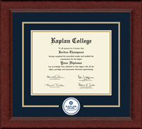 Kaplan College diploma frame - Lasting Memories Circle Seal Diploma Frame in Sierra