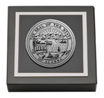 State of Alaska paperweight - Silver Engraved Medallion Paperweight