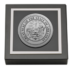 State of Arkansas paperweight - Silver Engraved Medallion Paperweight