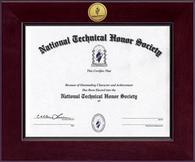 National Technical Honor Society certificate frame - Century Gold Engraved Certificate Frame in Cordova