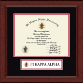 Pi Kappa Alpha certificate frame - Lasting Memories Banner Certificate Frame in Sierra