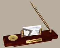 Pi Kappa Alpha Desk Pen Set - Gold Engraved Medallion Desk Pen Set