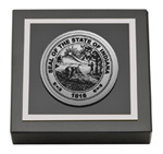 State of Indiana paperweight - Silver Engraved Medallion Paperweight