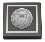 Kenyon College paperweight - Silver Engraved Medallion Paperweight
