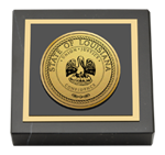 State of Louisiana paperweight - Gold Engraved Medallion Paperweight