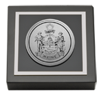 State of Maine paperweight - Silver Engraved Medallion Paperweight