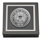State of Mississippi paperweight - Silver Engraved Medallion Paperweight