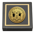 State of New Jersey paperweight - Gold Engraved Medallion Paperweight
