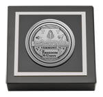 State of Vermont paperweight - Silver Engraved Medallion Paperweight