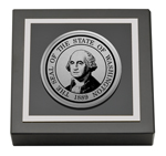 State of Washington paperweight - Silver Engraved Medallion Paperweight