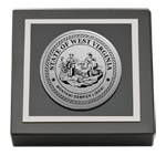 State of West Virginia paperweight - Silver Engraved Medallion Paperweight