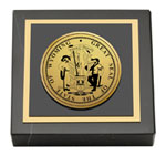 State of Wyoming paperweight - Gold Engraved Medallion Paperweight