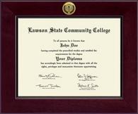 Lawson State Community College diploma frame - Century Gold Engraved Diploma Frame in Cordova