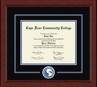 Cape Fear Community College diploma frame - Lasting Memories Circle Logo Diploma Frame in Sierra