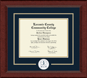 Laramie County Community College diploma frame - Lasting Memories Circle Logo Diploma Frame in Sierra
