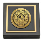 University of Central Missouri paperweight - Gold Engraved Medallion Paperweight