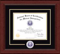 National Board of Certification for Medical Interpreters certificate frame - Lasting Memories Circle Seal Certificate Frame in Sierra