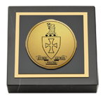 Sigma Chi Fraternity paperweight - Gold Engraved Medallion Paperweight