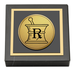 Pharmacy Certificate Frames and Gifts paperweight - Gold Engraved Medallion Paperweight