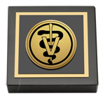 Veterinary Certificate Frames and Gifts paperweight - Gold Engraved Medallion Paperweight
