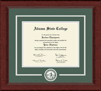Adams State College diploma frame - Lasting Memories Circle Logo Diploma Frame in Sierra