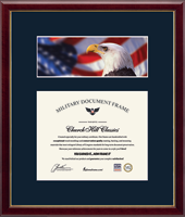 Honorable Discharge Frames certificate frame - Honorable Discharge Certificate Frame - Flag with Eagle in Galleria
