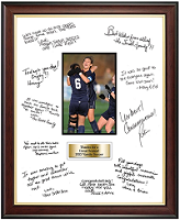 Canton Central School in New York autograph frame - Autograph Frame Vertical in Studio Gold