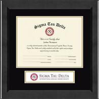 Sigma Tau Delta Honor Society banner frame - Lasting Memories Certificate Edition Banner Frame in Arena